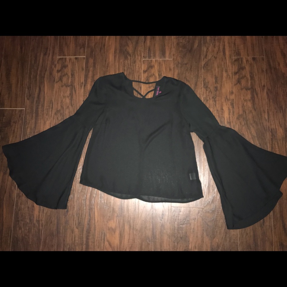 Material girl bell sleeve shirt